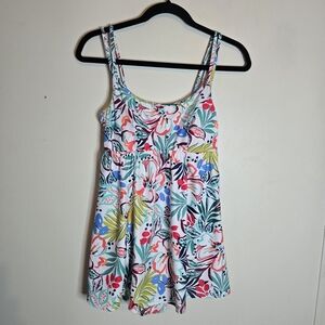 NEW Sonnet Shores Floral Swimsuit Dress Womens 6 Tropical Beach